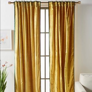Anthropologie Petra Velvet Curtain 50x96 Gold